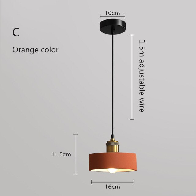 Suspension moderne LED en métal coloré Leesha - vue 21 sur 25