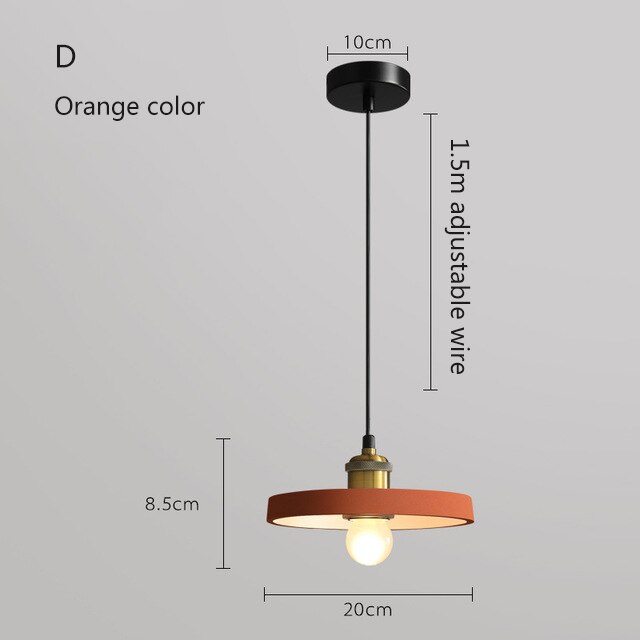 Suspension moderne LED en métal coloré Leesha - vue 22 sur 25