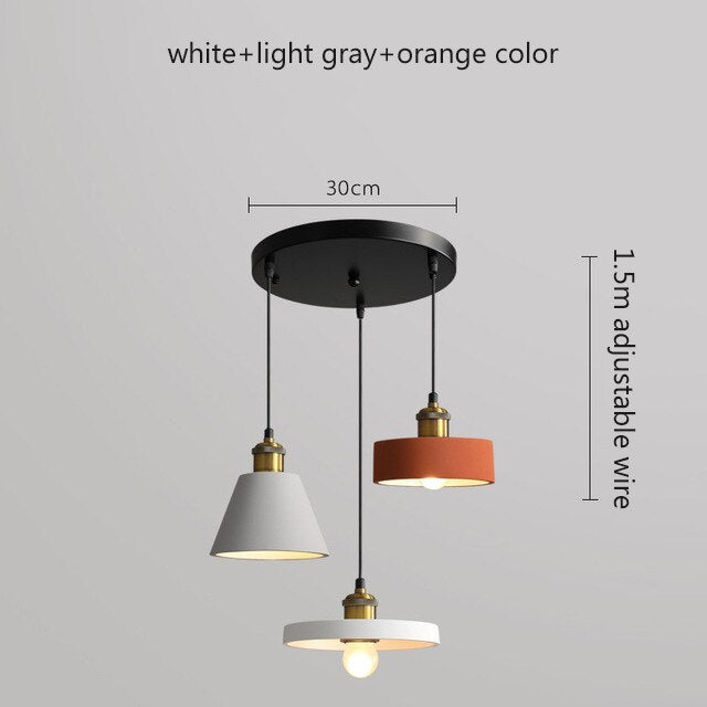 Suspension moderne LED en métal coloré Leesha - vue 23 sur 25