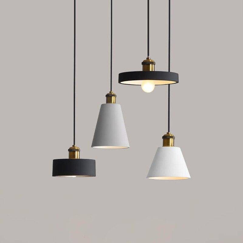 Suspension design à LED en métal avec abat-jour minimaliste Loft - vue 6 sur 25