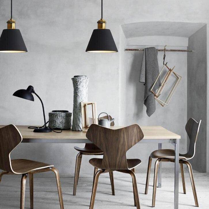 Suspension design à LED en métal avec abat-jour minimaliste Loft - vue 5 sur 25