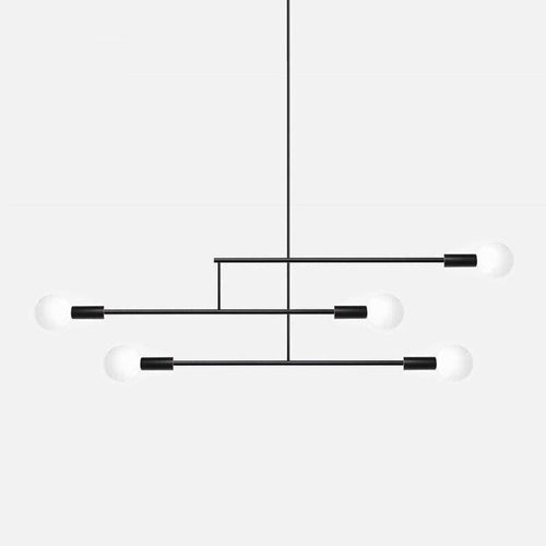 Suspension design à LED en métal avec plusieurs lampes Creative