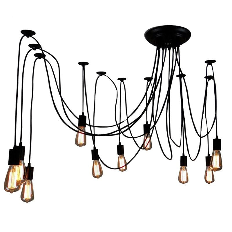 Lustre industriel filaire en forme d'araignée Spidde
