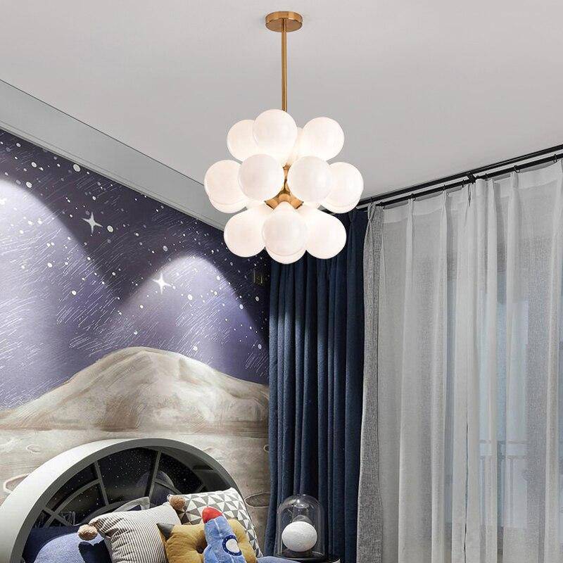 Suspension design à LED avec plusieurs ballons en verre coloré Hang - vue 3 sur 9