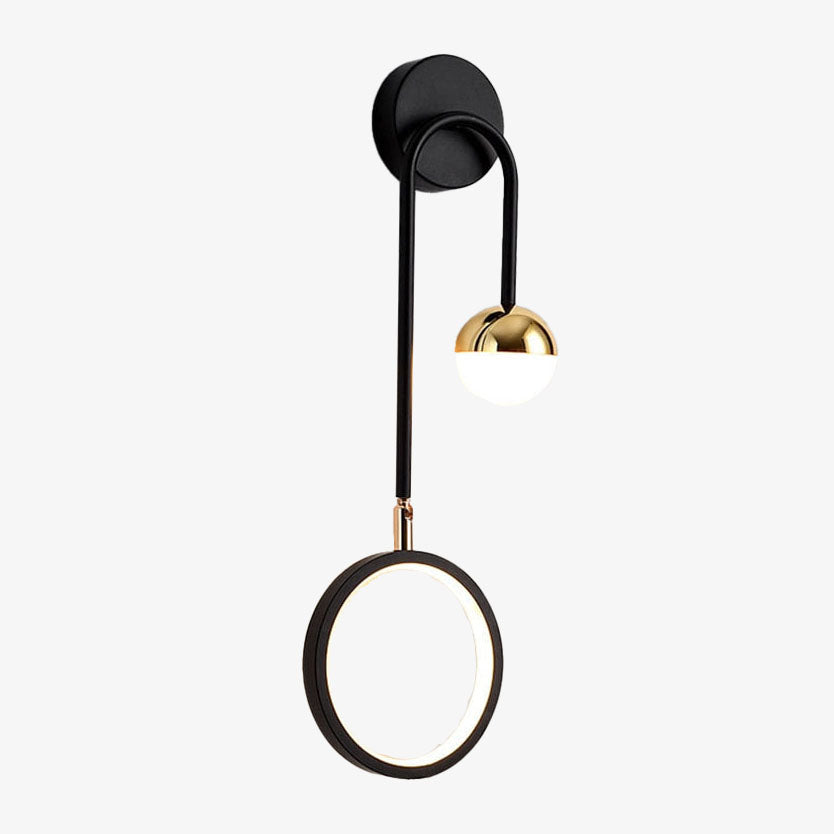 Applique murale design géométrique avec boule suspendue Oryna