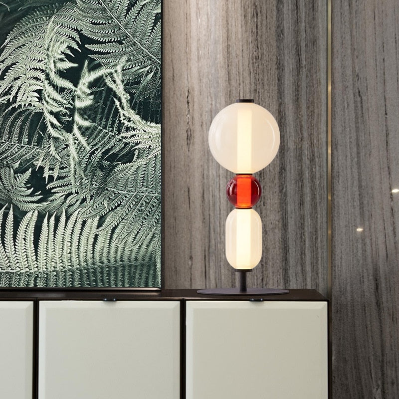 Lampe à poser moderne LED en forme de pierres Albane