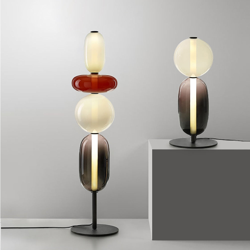 Lampe à poser moderne LED en forme de pierres Albane - vue 6 sur 11