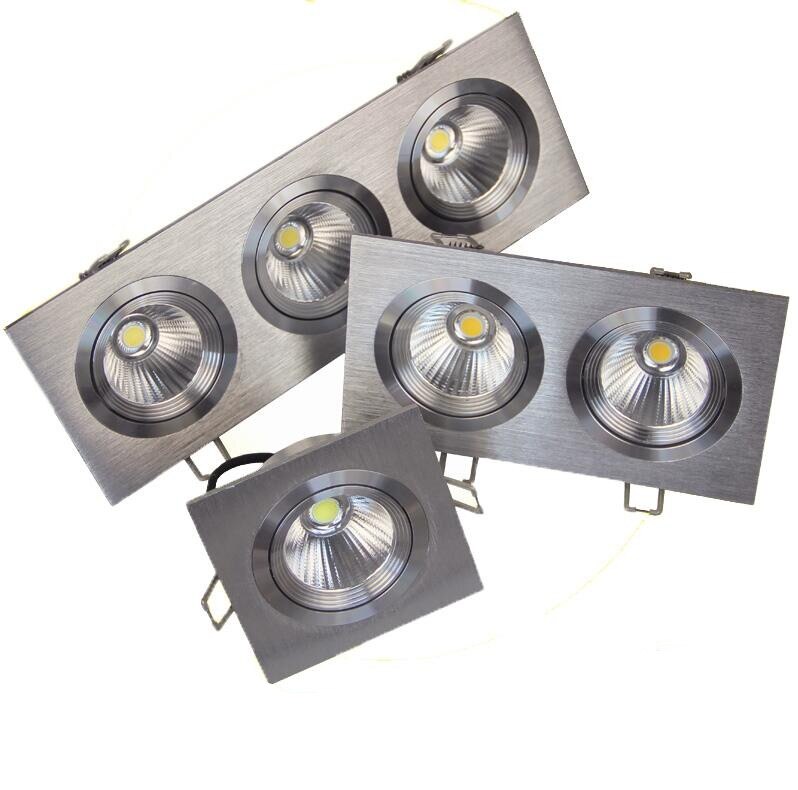Spot industriel LED carré et métallique Yaninah - vue 3 sur 5