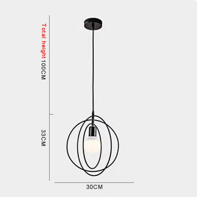 Suspension moderne LED avec formes géometriques Yria - vue 8 sur 10