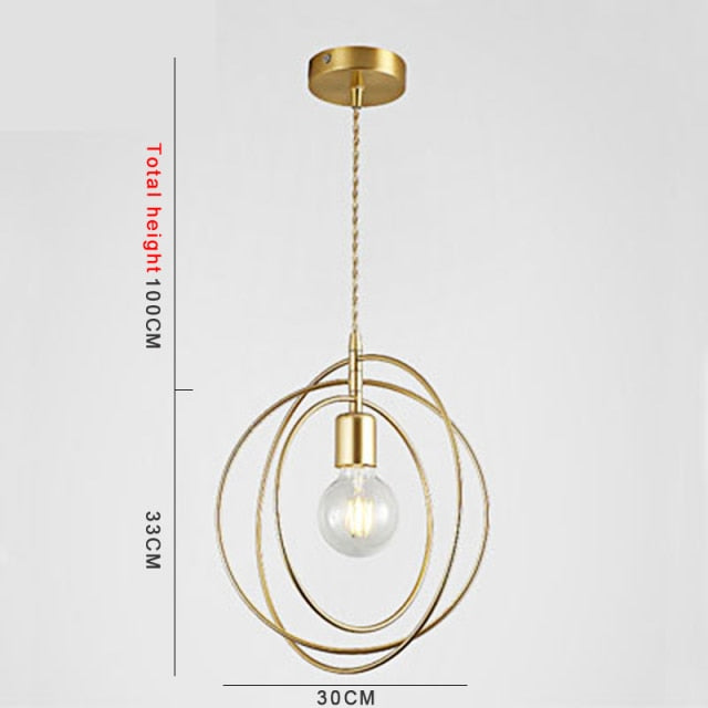 Suspension moderne LED avec formes géometriques Yria - vue 7 sur 10