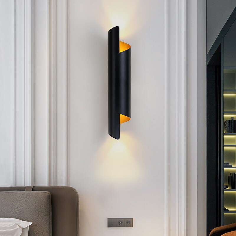 Applique murale moderne LED cylindrique et métallique Amaia - vue 5 sur 9