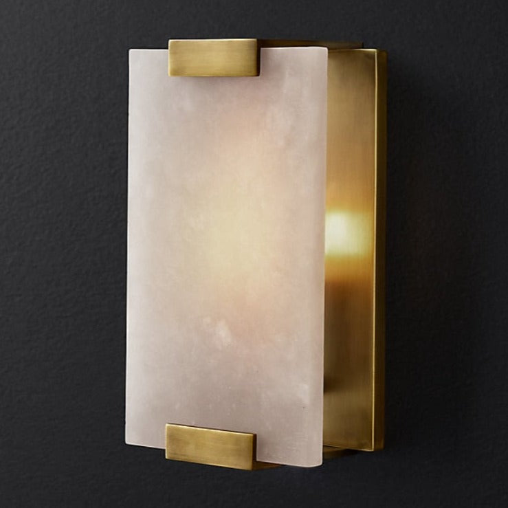 Applique murale moderne LED rectangulaire en marbre Zinerva