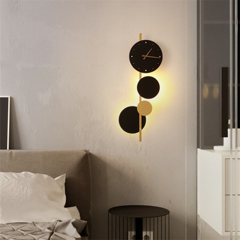 Applique murale LED moderne avec horloge Scony - vue 4 sur 7
