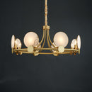 Lustre moderne LED en forme circulaire et marbré Zélie