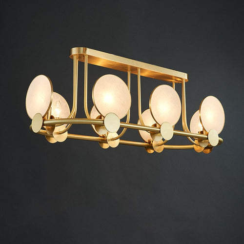 Lustre moderne LED en forme circulaire et marbré Zélie