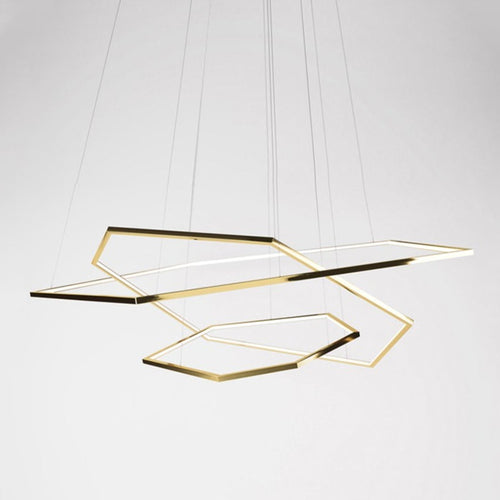Lustre moderne en forme d'hexagones luxury Emmylia