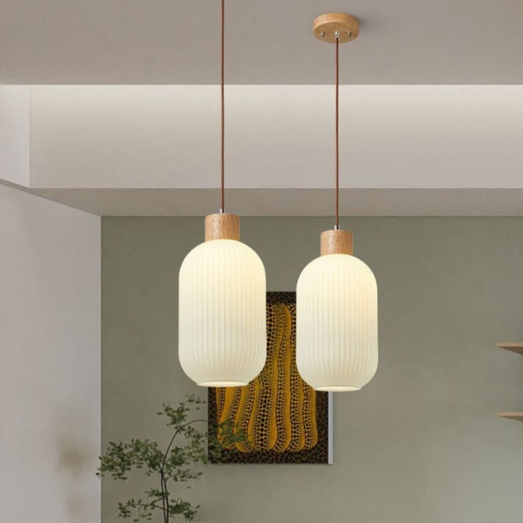 Suspension scandinave en bois et aluminium Adara