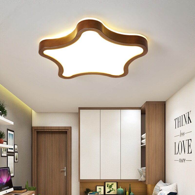 Plafonnier scandinave LED avec formes originales en bois Amade - vue 7 sur 11