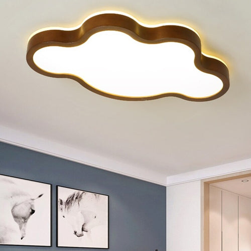 Plafonnier scandinave LED avec formes originales en bois Amade