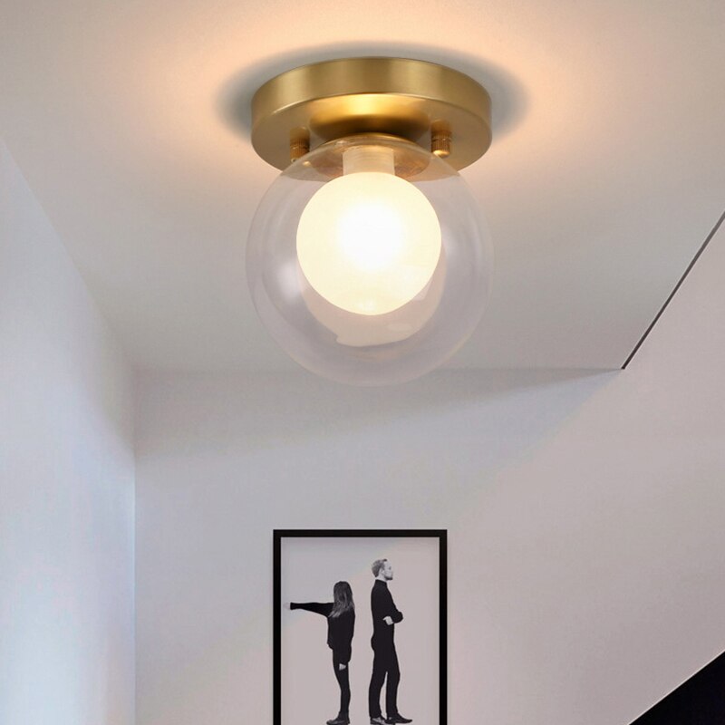 Plafonnier moderne avec abat-jour en verre luxury Diara - vue 5 sur 12
