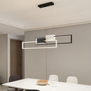 Lustre design LED avec lampes rectangulaires en métal Artemisa