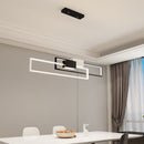 Lustre design LED avec lampes rectangulaires en métal Artemisa