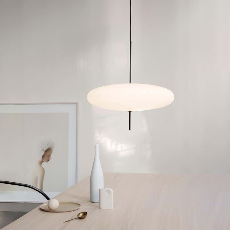 Suspension moderne LED acrylique ovale Hannon - vue 2 sur 7