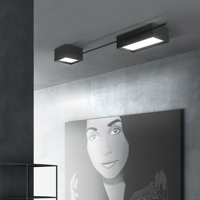 Plafonnier design LED industriel géométrique Alani