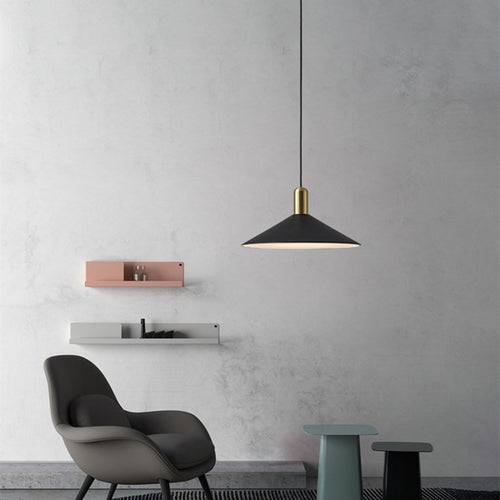 Suspension moderne LED avec abat-jour plat Sidonia