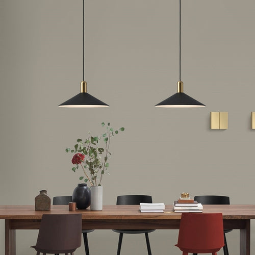 Suspension moderne LED avec abat-jour plat Sidonia