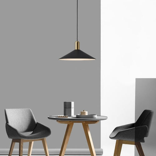 Suspension moderne LED avec abat-jour plat Sidonia