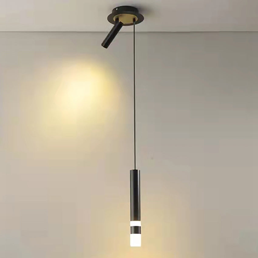 Suspension design LED tube lumineux doré ou noir Amias - vue 14 sur 16