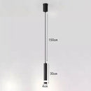 Suspension design LED tube lumineux doré ou noir Amias
