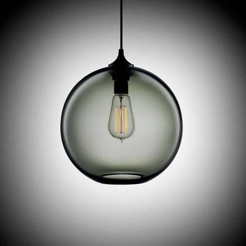 Suspension design en boule de verre (plusieurs couleurs)