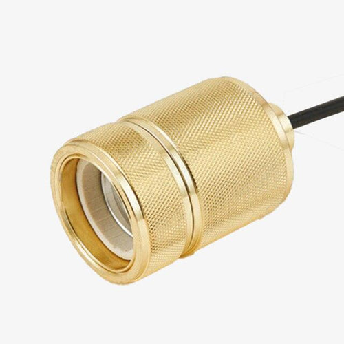 Suspension design LED cylindre doré en métal