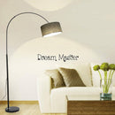 Lampadaire design avec abat-jour en tissu suspendu