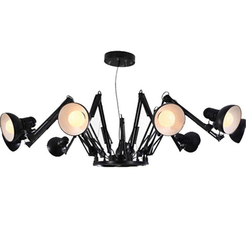 Lustre design LED en métal style industriel Spider - vue 3 sur 5