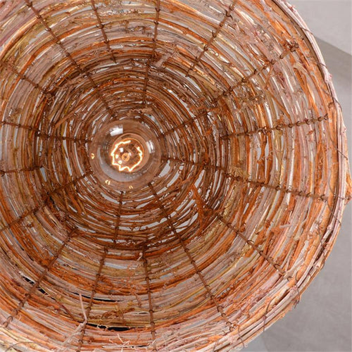Suspension demi boule en bambou Teahouse