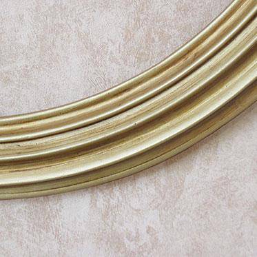Grand miroir mural rond 68cm rétro American