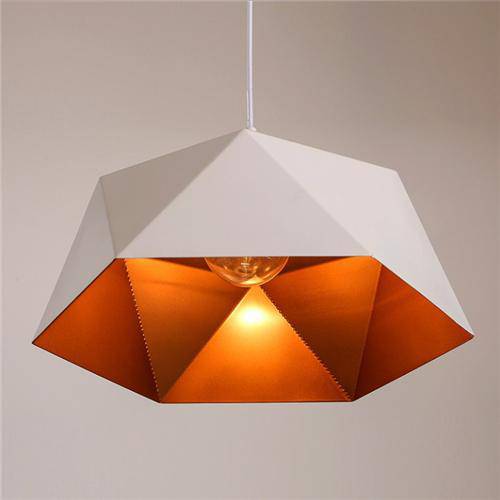 Suspension design géométrique Polygon Diamond Blanc - vue 2 sur 2