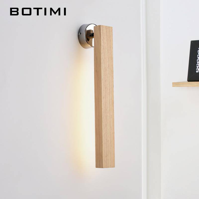 Applique design à LED rectangulaire en bois Creative - vue 4 sur 6