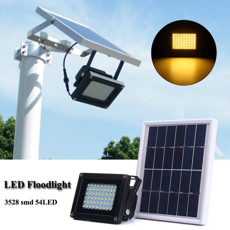 Projecteur extérieur solaire 54 LEDs Sensor