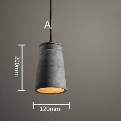 Suspension en ciment style Vintage (différentes formes)