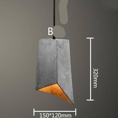 Suspension en ciment style Vintage (différentes formes)