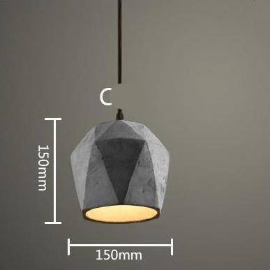 Suspension en ciment style Vintage (différentes formes)