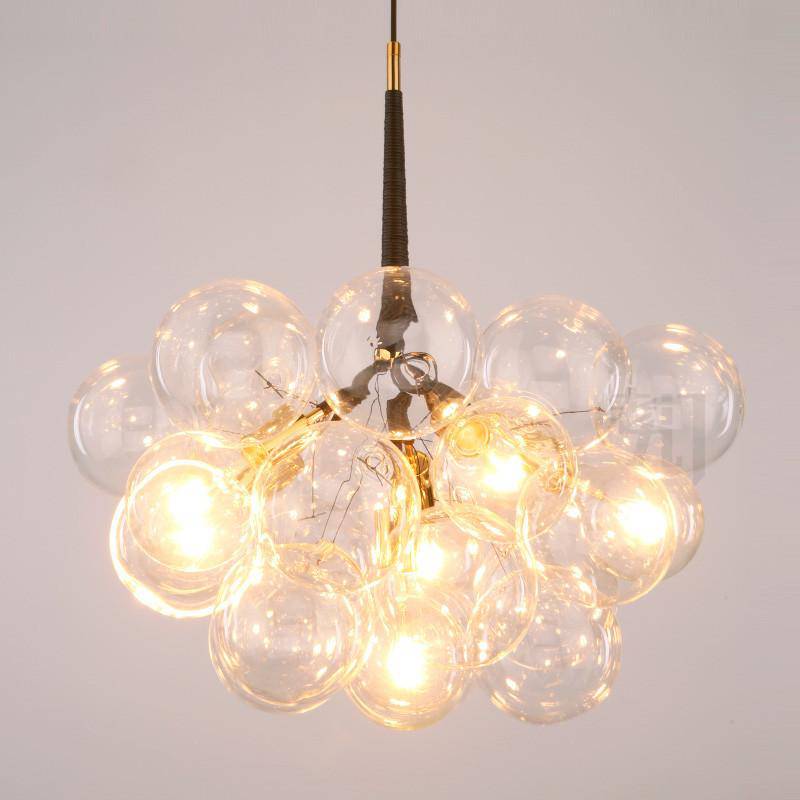 Lustre design avec bulles en verre Modern - vue 5 sur 11
