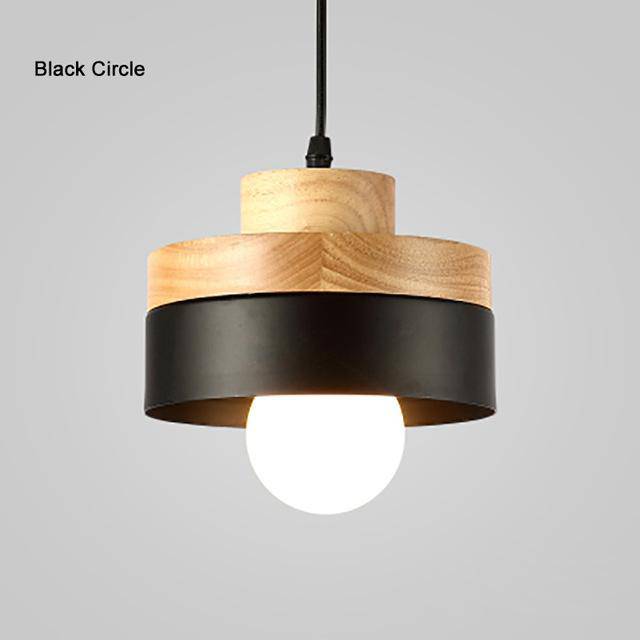 Suspension en bois et métal Scandinavian (carré ou rond) - vue 5 sur 7