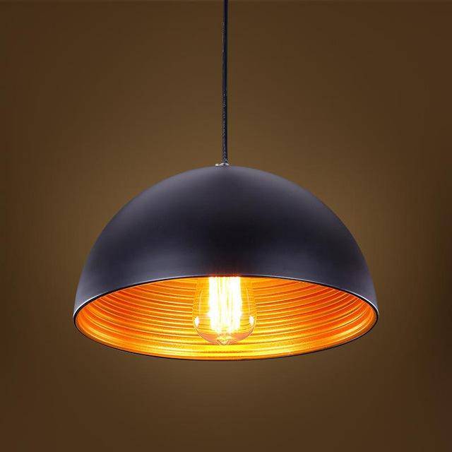 Suspension classic chic demi boule (noir ou blanc) - vue 2 sur 2