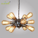 Suspension boule en métal chromé avec plusieurs lampes