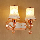 Applique murale or rose avec abat-jour Aisle